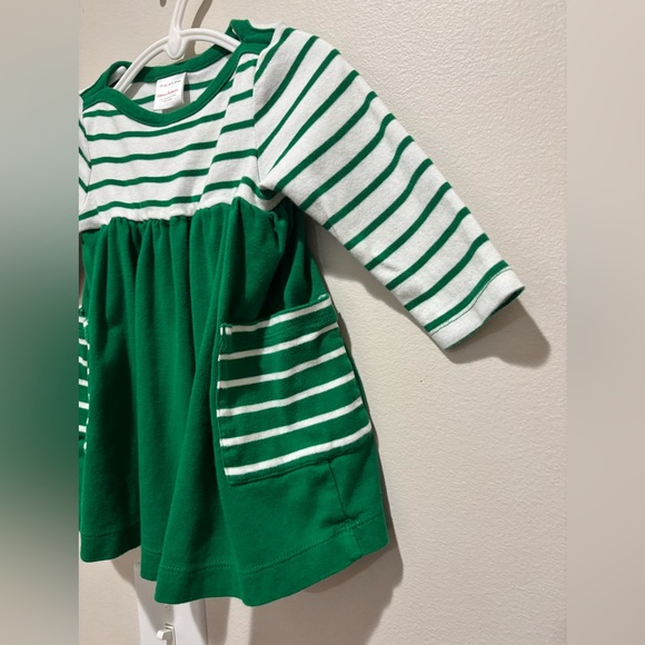 Hanna Andersson Christmas Winter Green White Peppermint Dress, 12-18 Months - Picture 2 of 14